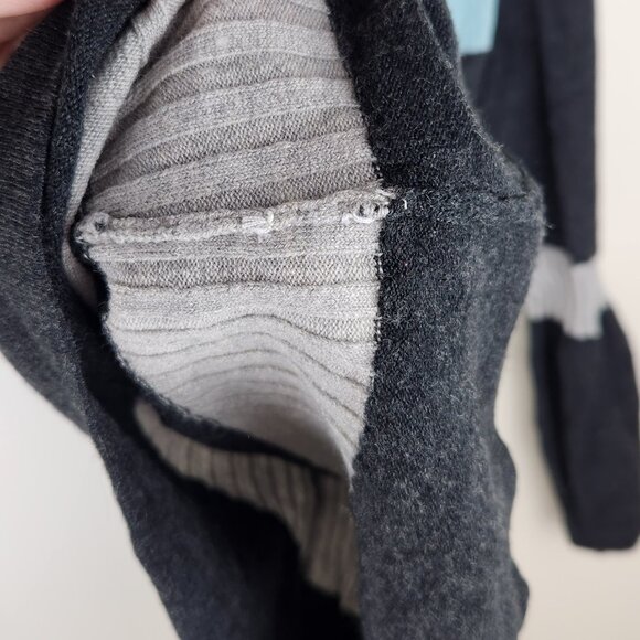 J. Crew Striped Mixed Media Knit Raglan Sleeve Crewneck Sweater sz S? - Picture 9 of 9